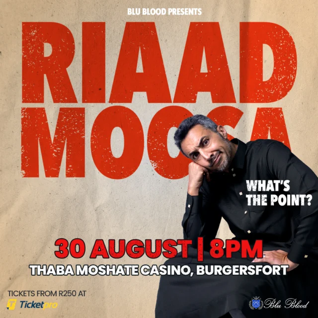 Riaad Moosa - Whats The Point
We’re spreading the laughter, and we are proud to be part of Riaad Moosa’s What’s The Point tour. Award-winning comedian, presenter, writer, and actor, Dr Riaad Moosa, is back with his brand-new comedy show, coming to CASINO.
Known as "The Comedy Doctor" for seamlessly blending medicine with humour, Riaad takes audiences on a hilarious and thought-provoking journey as he grapples with the absurdity of life and the chaotic state of the world. Audiences can be sure to expect nothing less than a masterclass in comedy from one of South Africa's most beloved performers.
Peermont resorts are part of the Good Doctors tour, and we’re proud to be on the schedule to help prescribe the medicine of laughter.
30 August 2025 | 20h00
Thaba Moshate - Ebandla Conference Room
Tickets R250 pp
Book at TicketPro
#Riaadmoosa #Comedytour #Liveshow #Comedyshow #Entertainment