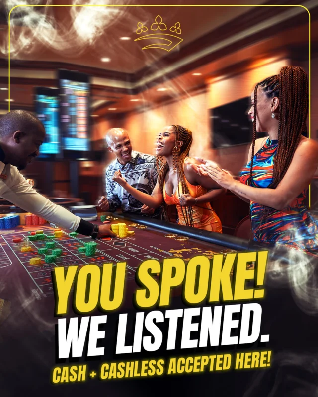 You spoke. We listened. Cash is back on the floor.
Your feedback matters — and we’ve made the change.Tables play now offers both Cash AND Cashless options, giving you the freedom to play your way.No complications. No limitations. Just great gaming, your way.#PeermontGlobal #Casino #TableGames #Tables18+ Only | Winners know when to stop