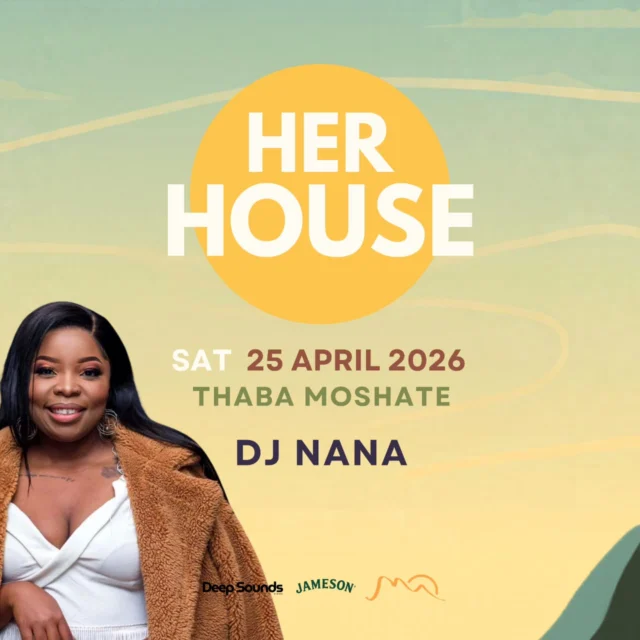 HER HOUSE IS COMINGOn 25 April 2026, we take over Thaba Moshate for a powerful night of House Music.A female headliner leading the night, supported by some of the finest selectors in the scene.This is a celebration of HER energy, HER sound, HER HOUSE.#deepsounds #thabamoshate #welovehouse #herhouse #liverecording #jamesonwhiskey