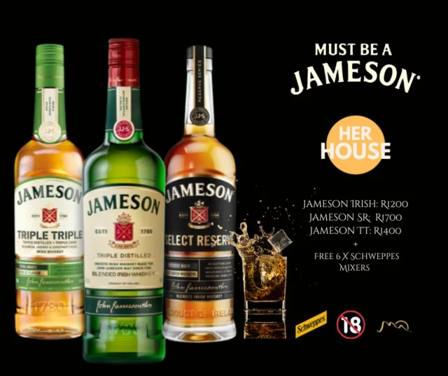#ItMustBeAJameson
#ItMustBeThabaMoshate
#ItMustBeSchweppes
#ItMustBeHerHouse
#ItMustBeDeepSound