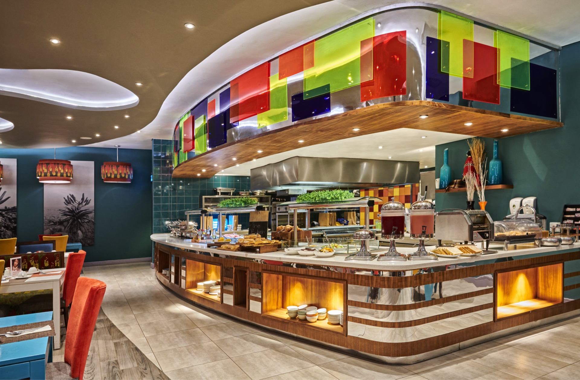 Platinum Aloe restaurant buffet at Thaba Moshate